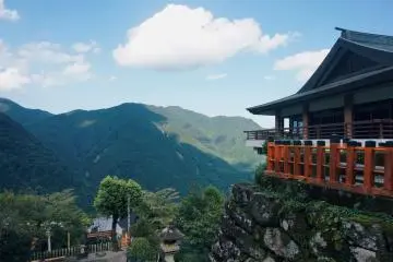 The temples are hidden high in the sky