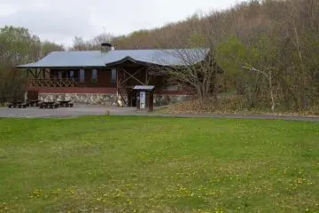 The nearby visitors lounge