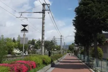 The path from Hotaka station to the museum