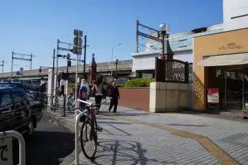 The streets around the station are quiet