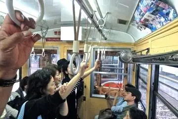 Inside the nostalgic switchback train