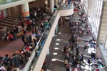 You'll know you're there when you see this sight! There are stalls on the 2nd floor as well.