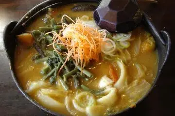 Richly rustic bowl of hoto