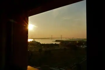 우리 방에서 아름다운 일출