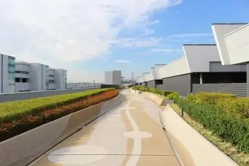 Roof Promenade leading to the Roof Garden