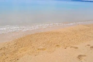 The beautiful beach with warm water, soft sand and plenty of hermit crabs.