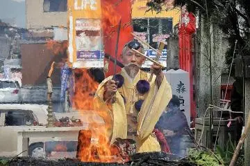 The fire festival in March