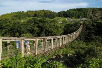 The suspension bridge which will give you a wonderful view of the falls from afar