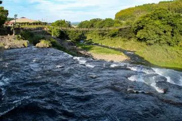 Just above the falls, need to be careful!