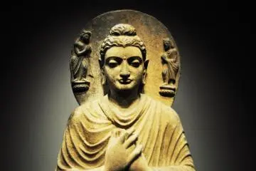 Seated Buddha from Pakistan. 2nd or 3rd century. (Photo: Michelle Madden)