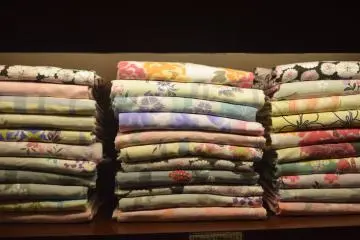 You're able to choose from a range of beautiful yukata to wear