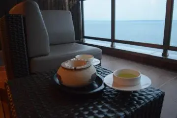 We loved enjoying some green tea on the balcony