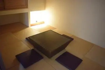 Our room also had a tatami mat seating area
