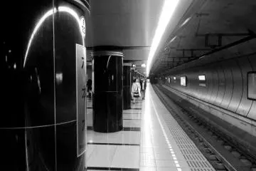 Roppongi is famous for its nightlife yet its subway station here is strangely silent