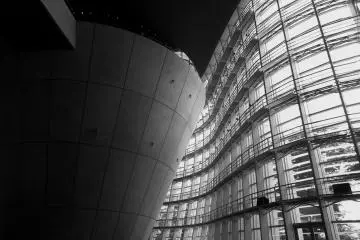 Some of the architectural shaping of Roppongi's famous National Art Center