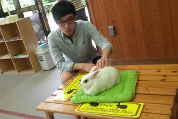 토끼만지기 체험도 있어요~~~!