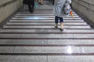 Stairs down to the station