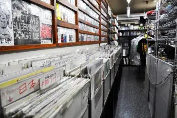 The vinyls were impeccably organised.