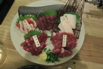 Basashi - horse sashimi