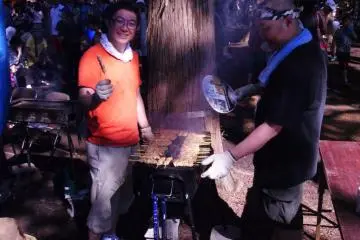 Freshly grilled yakitori