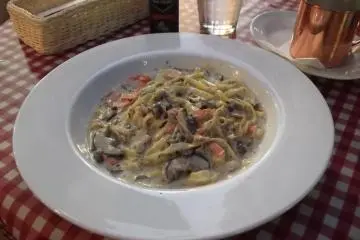 My salmon and mushroom tagliatelle