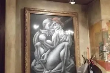 <p>Some of the art on the walls</p>