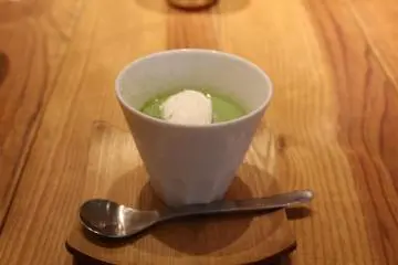 Green tea pudding