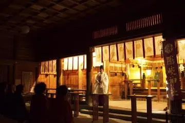 Night prayer at Oki Shrine