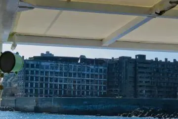 Apartment on island seen from our boat