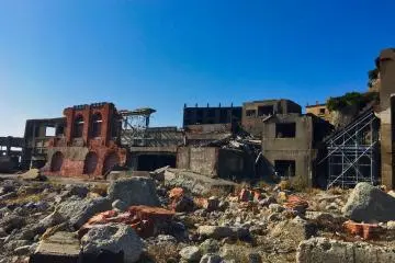 Eerie feeling near abandon buildings on island