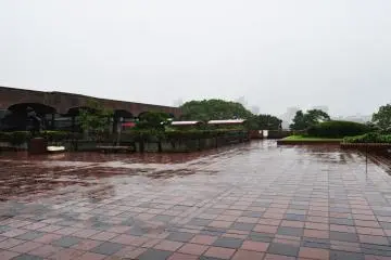 This is the terrace which is part of the restaurant. I imagine it to be a pleasant place to sit when it is not pouring with rain.