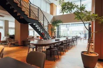 Spacious seating at Bistro Nohga