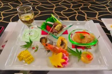 Dinner first course with Snapper