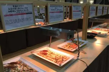 The dinner smorgasboard. The most interesting dish for me was the earl grey chicken. 