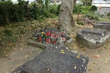 Remaining foundation stones of the Yakushi temple hall