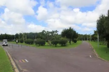 These roads through the campground are blocked to all traffic except for service vehicles and campers