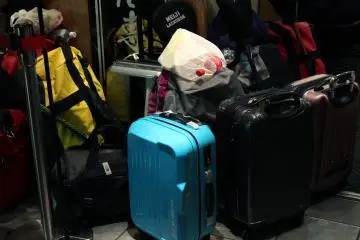 Being that Tokyo Ramen Street is inside Tokyo Station it is a common sight to see piles of luggage outside each of the ramen shops.