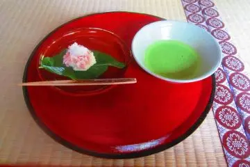 Freshly-made Matcha tea and Japanese sweets