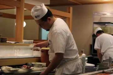 The sushi chefs at Maguro Bito are hard at work.