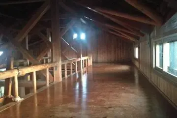 Inside the mountain hut