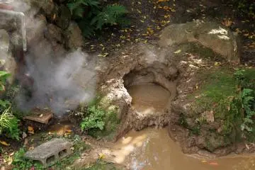 Bubbling hot mud