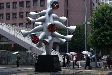 Metal sculpture outside National Children’s Castle in Shibuya