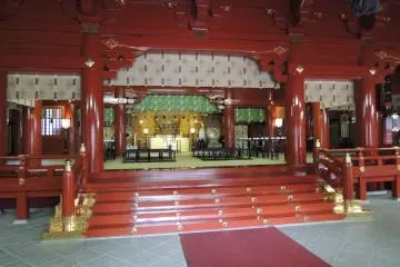 Inside the main shrine building