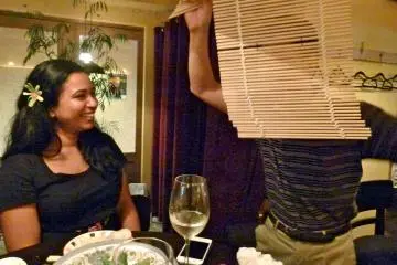 Dinner and a show? Yes- another customer entertained us