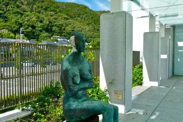 Sculpture in the courtyard