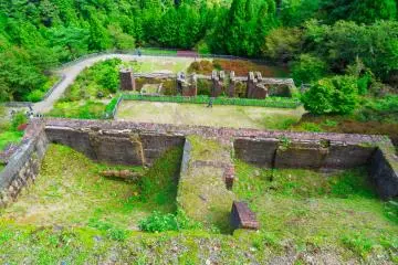 View of ruins from top viewpoint