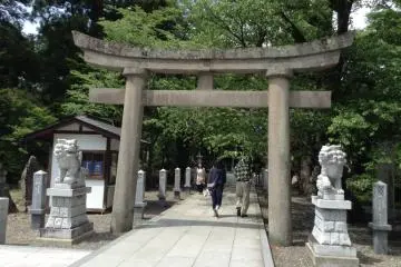Entrance to the temple shrine and waterfall.