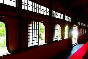These unique windows are in the shape of lotus flowers