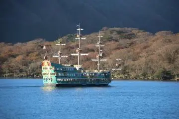A pirate ship on Lake Ashi. This ship is used to transport tourists across the lake