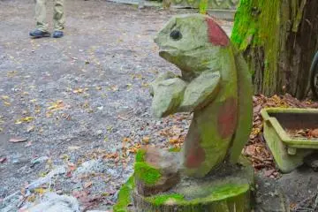 One of many wood carvings